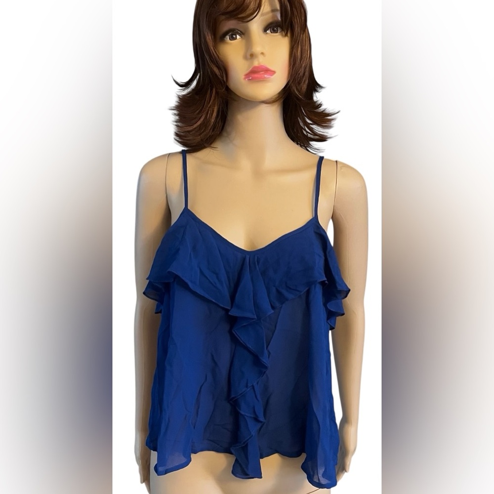 Hostess Pick 💥🔥🥳 About A Girl Navy Ruffle Camisole New with Tags